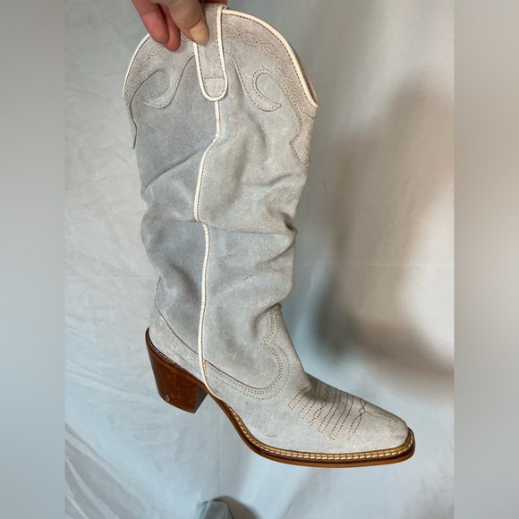 Light baby blue cowboy boots - S37 - Picture 5 of 8